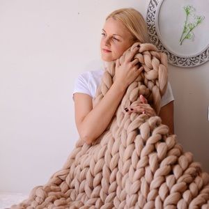 SOLD !!!! Chunky knit blanket | GREAT XMAS GIFT!